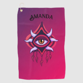 Toalla De Golf Ojo Demonio de Vaporware - Gótico colorido