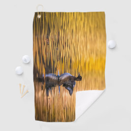 Toalla De Golf Ojo dorado en un lago dorado