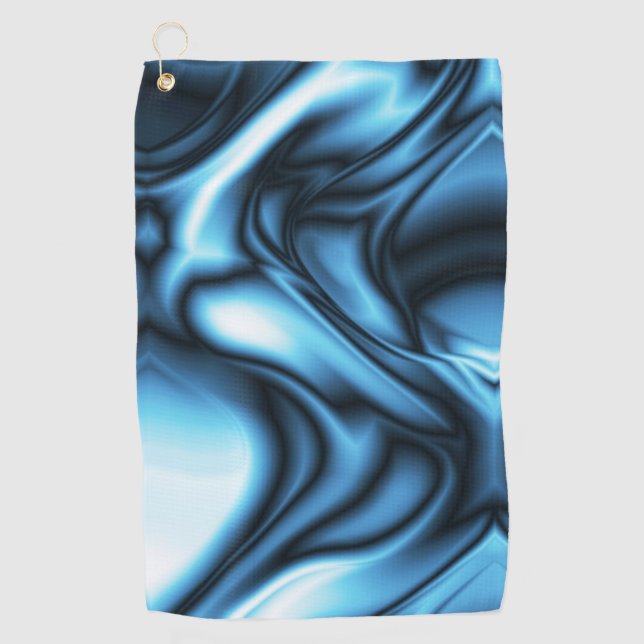 Toalla De Golf Ola de seda azul (Anverso)
