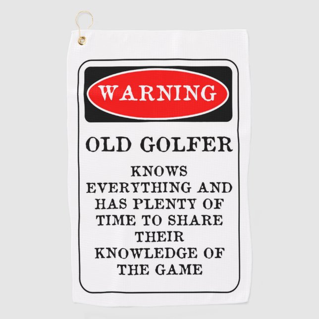 Toalla de golf Old Golfer (Anverso)
