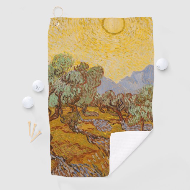 Toalla De Golf Olivos de Van Gogh Cielo Sol Amarillo (In situ)