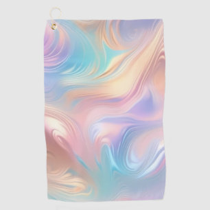 Toalla De Golf Ondas abstractas de color rosa pastel de moda amar
