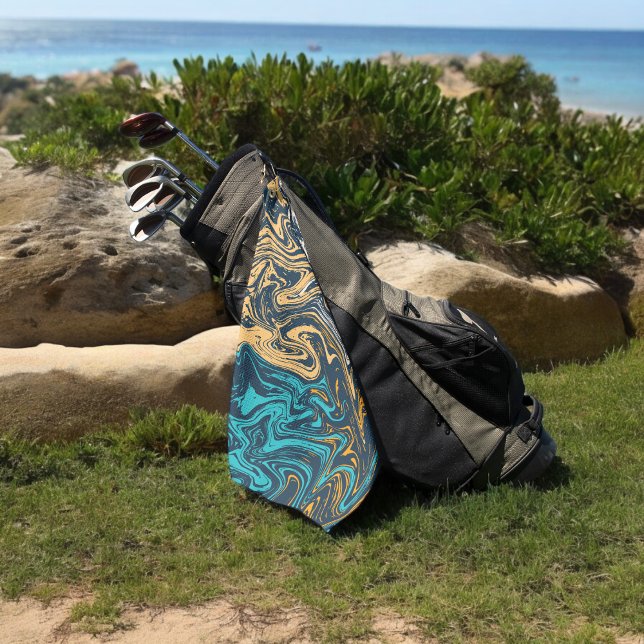 Toalla De Golf ondas de pintura (golf towel)
