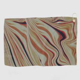 Toalla De Golf Ondas en base mixta en ocher grisáceo naranja marr