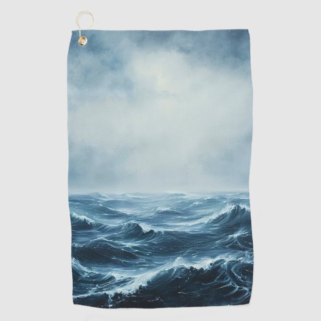 Toalla De Golf Ondas oceánicas del mar duro (Anverso)