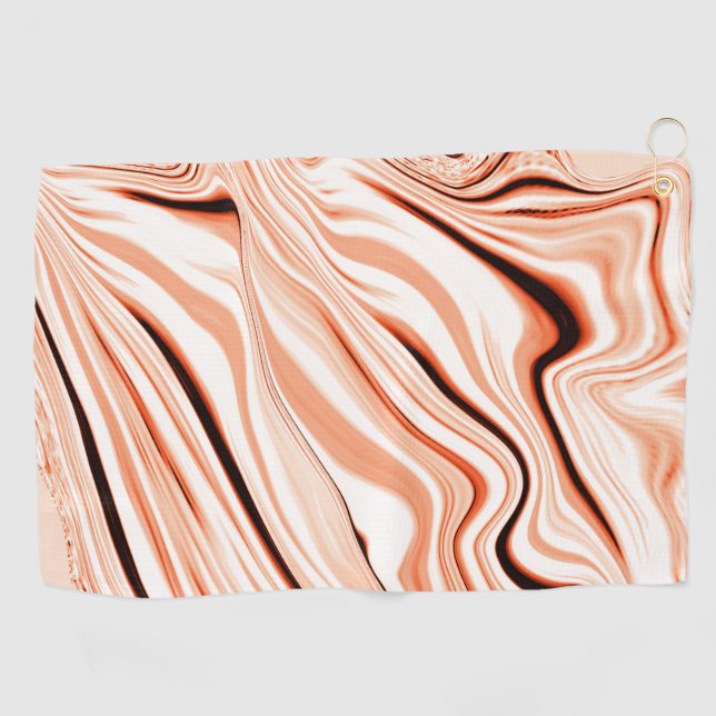 Toalla De Golf Ondulado en tonos beige, cilindro marrón curvo (Horizontal)