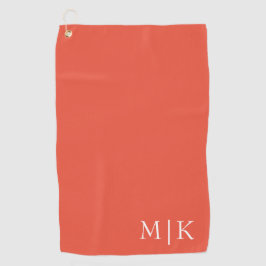 Toalla De Golf Orange and White | Modern Monogram