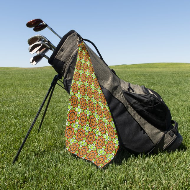 Toalla De Golf Orange, green and blue patterned  (Verde)