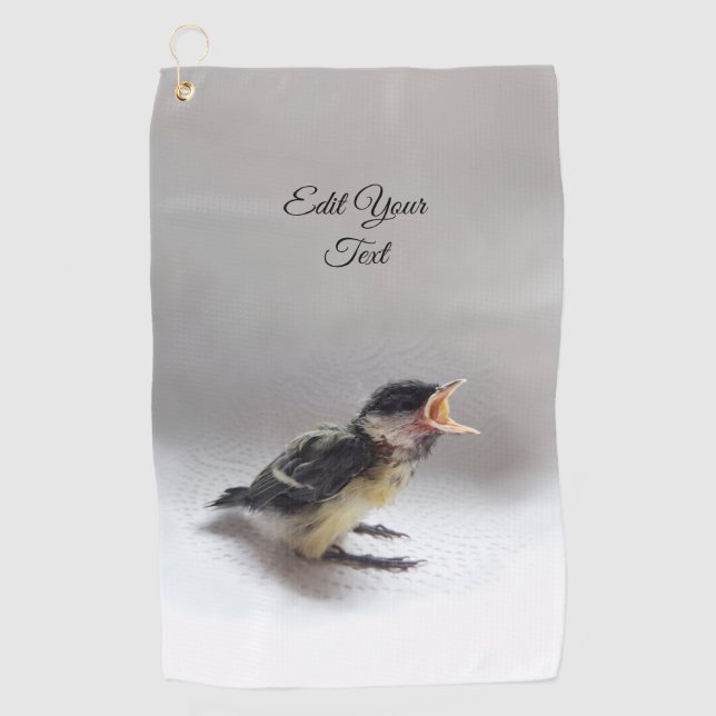 Toalla De Golf Ordené a mi pájaro el Parus Major (Anverso)