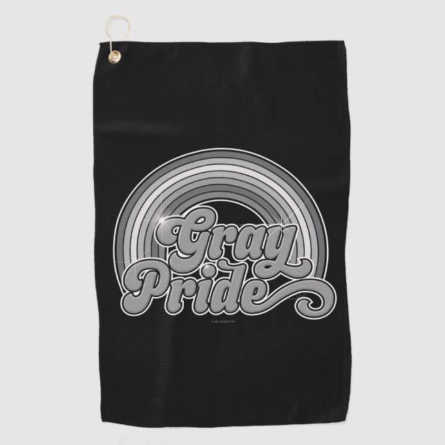 Toalla De Golf Orgullo Gris (Jubilación Mayor) (Anverso)