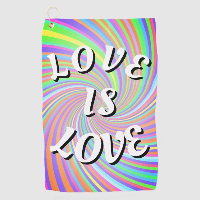 Toalla De Golf Orgullo Love Is Love (Anverso)