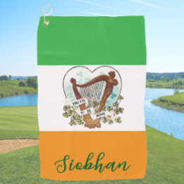 Toalla De Golf Orgulloso de ser Personalizado irlandés de Harp y 
