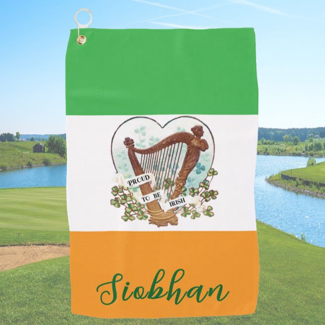 Toalla De Golf Orgulloso de ser Personalizado irlandés de Harp y  (Subido por el creador)