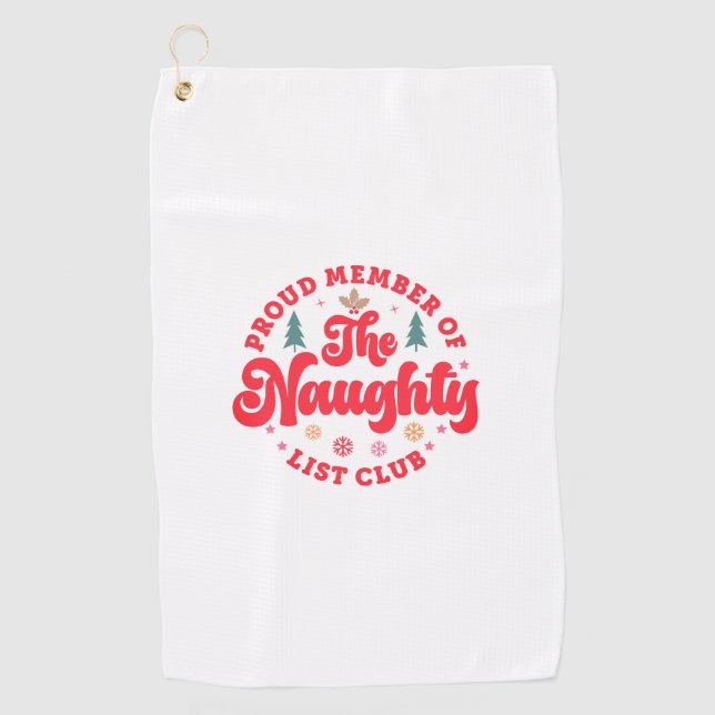 Toalla De Golf Orgulloso Miembro De Los Navidades Del Club De La  (Anverso)