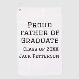 Toalla De Golf Orgulloso padre de la clase de graduados de 20XX a