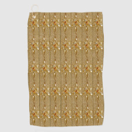 Toalla de Golf Ornate Floral Gold