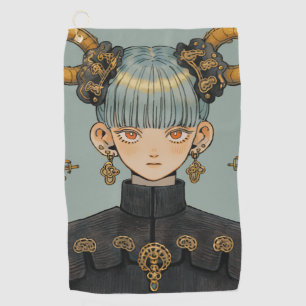 Toalla De Golf Ornate Steampunk Fantasy Anime Chica