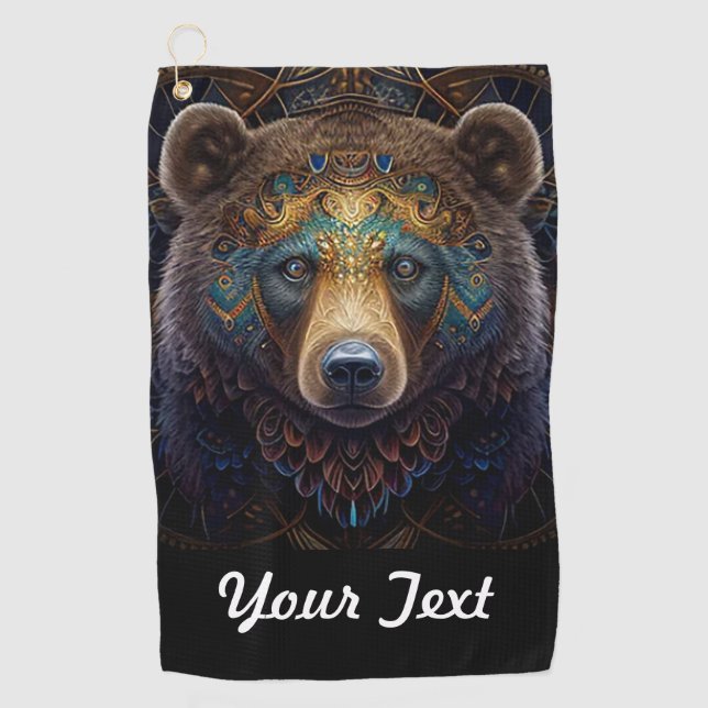 Toalla De Golf Oso tribal (Anverso)