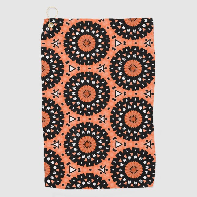 Toalla De Golf Otoño Westie Floral (Anverso)