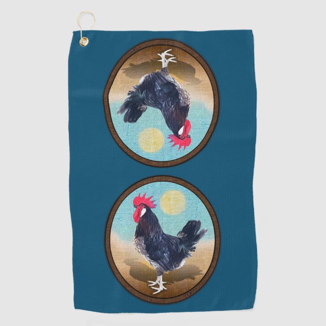 Toalla De Golf Oval de Menorca Rooster (Anverso)