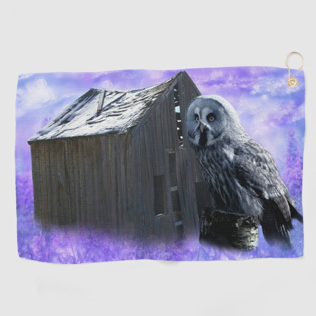 Toalla De Golf Owl Barn Shed (Horizontal)