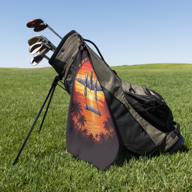 Toalla De Golf P-38 Lightning en el Pacífico (Verde)