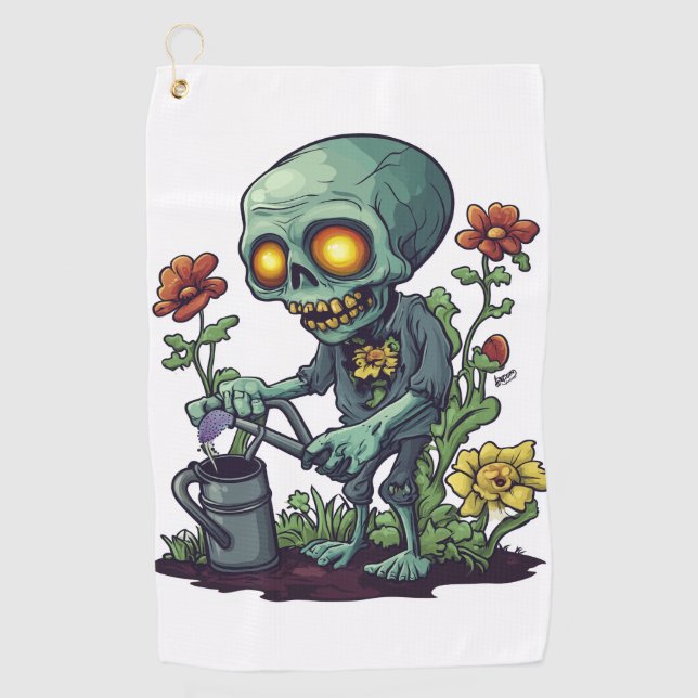 Toalla De Golf Padre de planta zombie (Anverso)