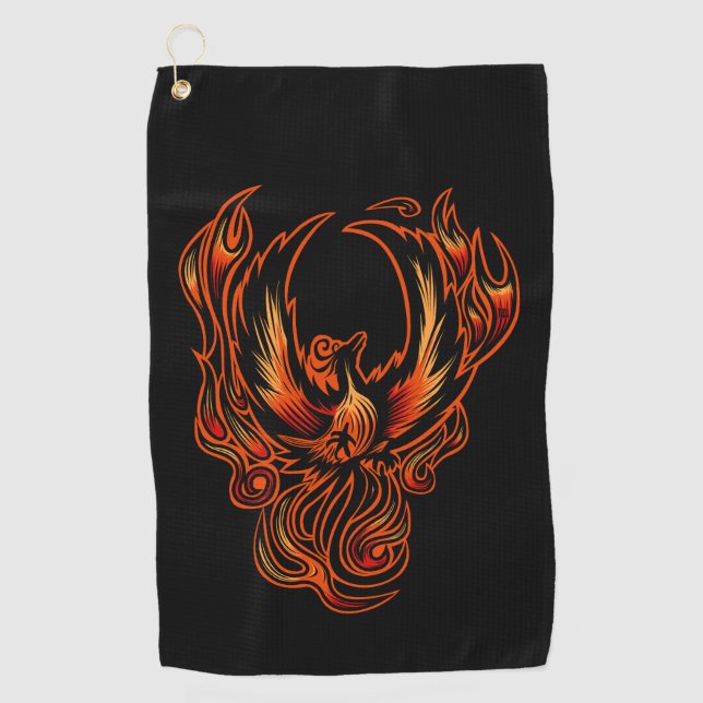 Toalla De Golf Pájaro De Fuego (Anverso)