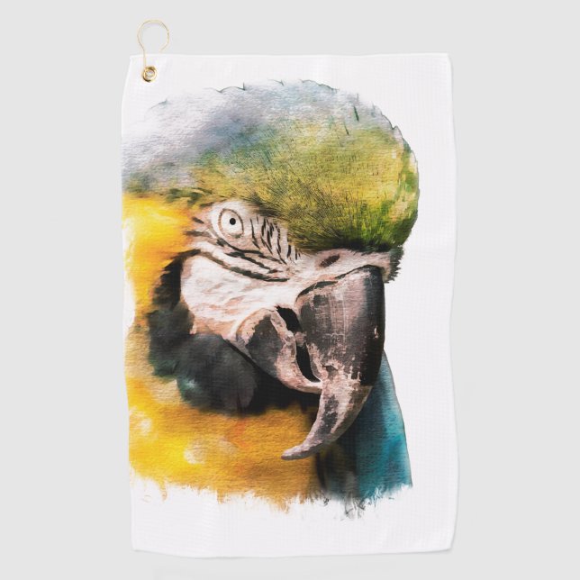 Toalla De Golf pájaro del loro (Anverso)