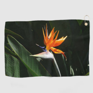Toalla De Golf Pájaro del Naranja del paraíso Flor tropical