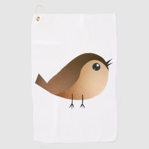 Toalla De Golf Pájaro Gorrión Dibujos Animados