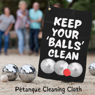 Toalla De Golf Pañera de limpieza de Pétanque en negro