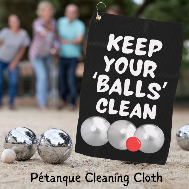 Toalla De Golf Pañera de limpieza de Pétanque en negro (Subido por el creador)