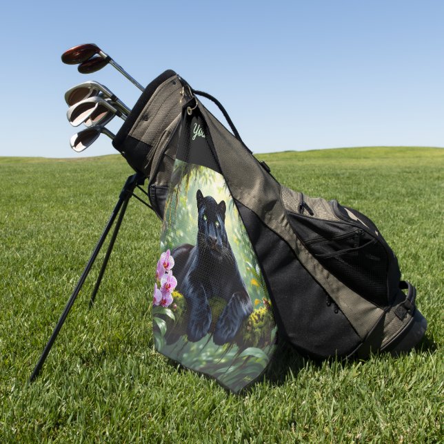 Toalla De Golf Pantera negra en la selva (Verde)