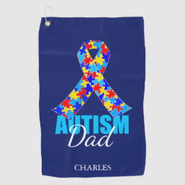 Toalla De Golf Papá de encargo del autismo