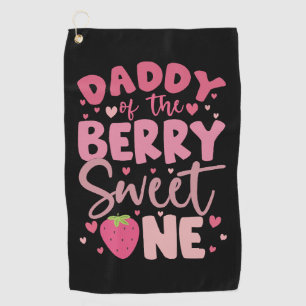 Toalla De Golf Papá de la fresa dulce cumpleaños
