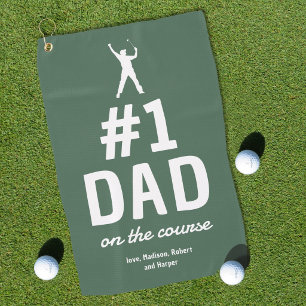 Toalla De Golf Papá divertido personalizado número 1