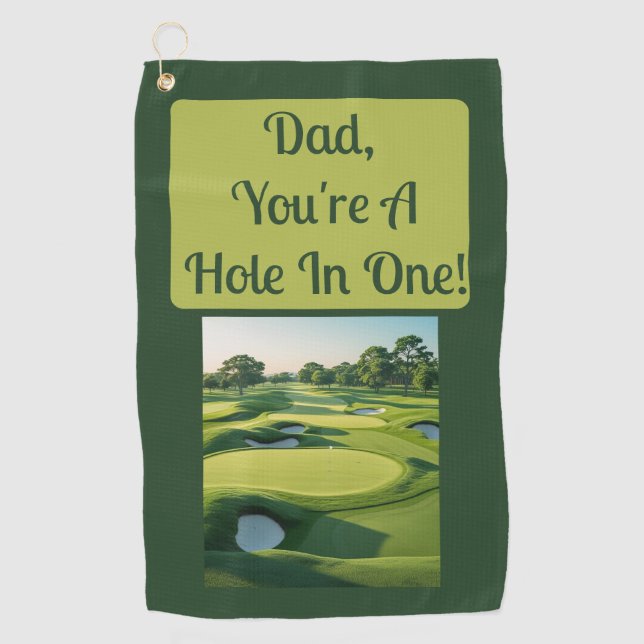 Toalla De Golf ¡Papá, eres un hoyo en uno! (Anverso)