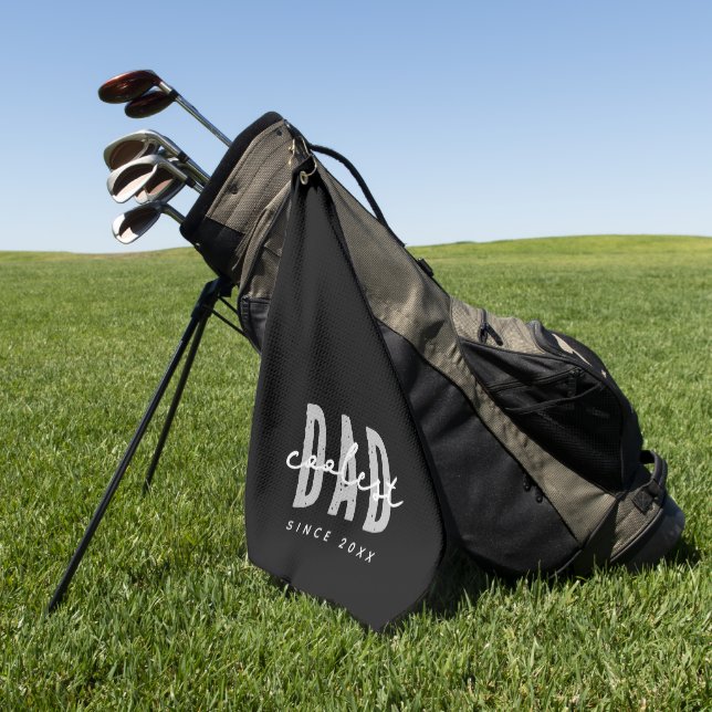 Toalla De Golf Papá más frío desde el 20XX Preppy simple moderno (Verde)