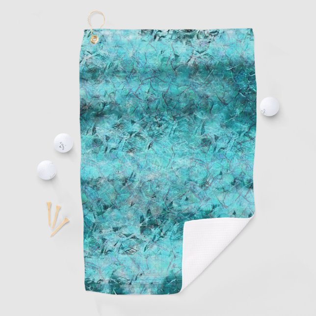 Toalla De Golf Papel de neón azul crudo (In situ)