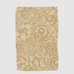 Toalla De Golf Papel pintado floral de amapola de William Morris