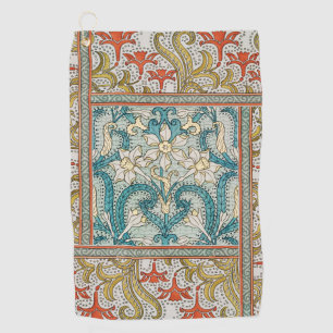 Toalla De Golf Papel tapiz de flores de Daffodil chintz art nouve