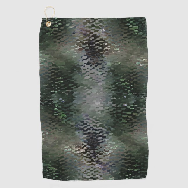 Toalla De Golf Paquetes escamosos que flotan sobre fondos oscuros (Anverso)