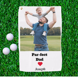 Toalla De Golf Par-fect Dad Funny personalizado Foto Día del padr