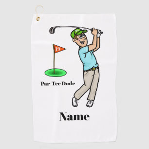 Toalla de golf Par-Tee Dude Hair Male Golfer