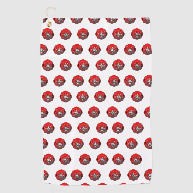 toalla de golf para bomberos Cruz maltesa (Anverso)