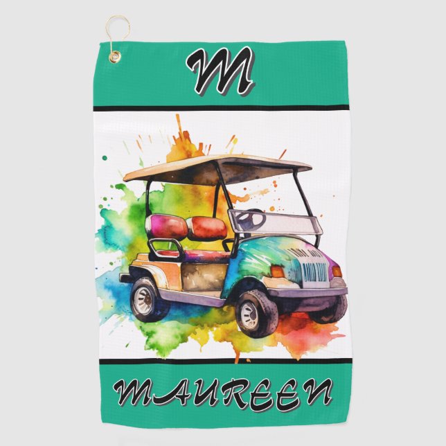 Toalla de golf para damas personalizada (Anverso)
