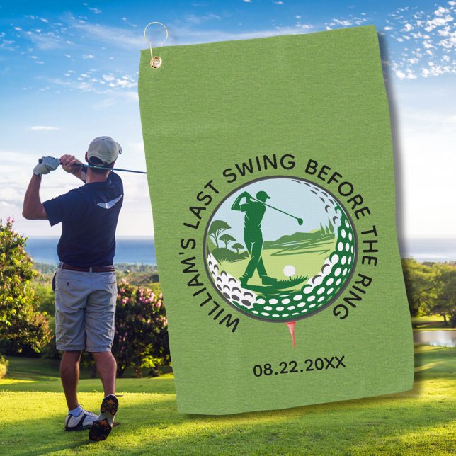 Toalla de golf para despedida de soltero con nombr (Subido por el creador)