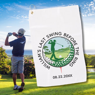 Toalla de golf para despedida de soltero con nombr