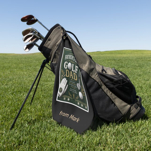 Toalla de golf para el Día del Padre Golf Dad (Verde)